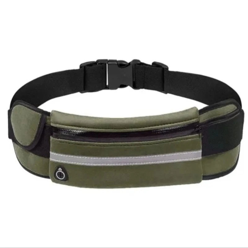 Unisex Reflective Running Belt | Adjustable Neoprene Waist Pack for Phone, Keys & Money