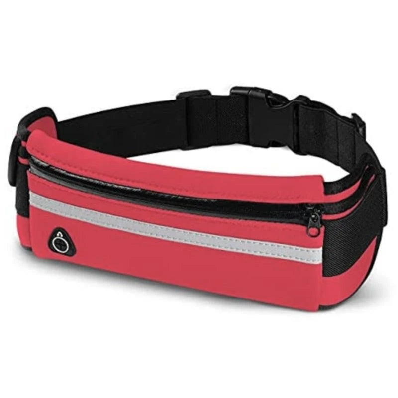 Unisex Reflective Running Belt | Adjustable Neoprene Waist Pack for Phone, Keys & Money