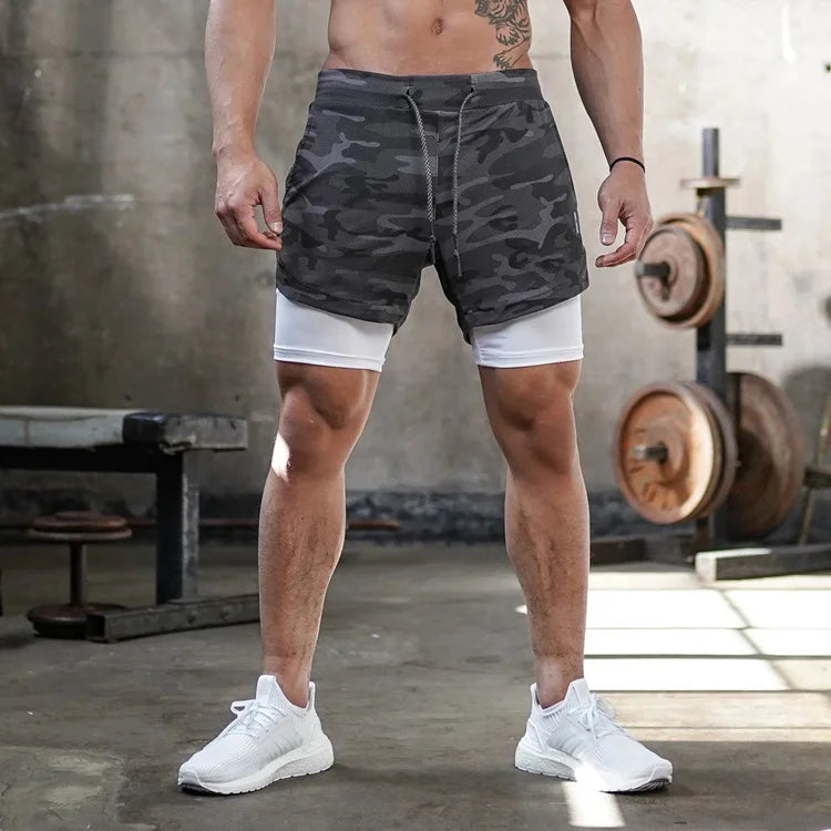 Men’s 2-in-1 Running Shorts | Quick-Dry Summer Gym & Training Shorts