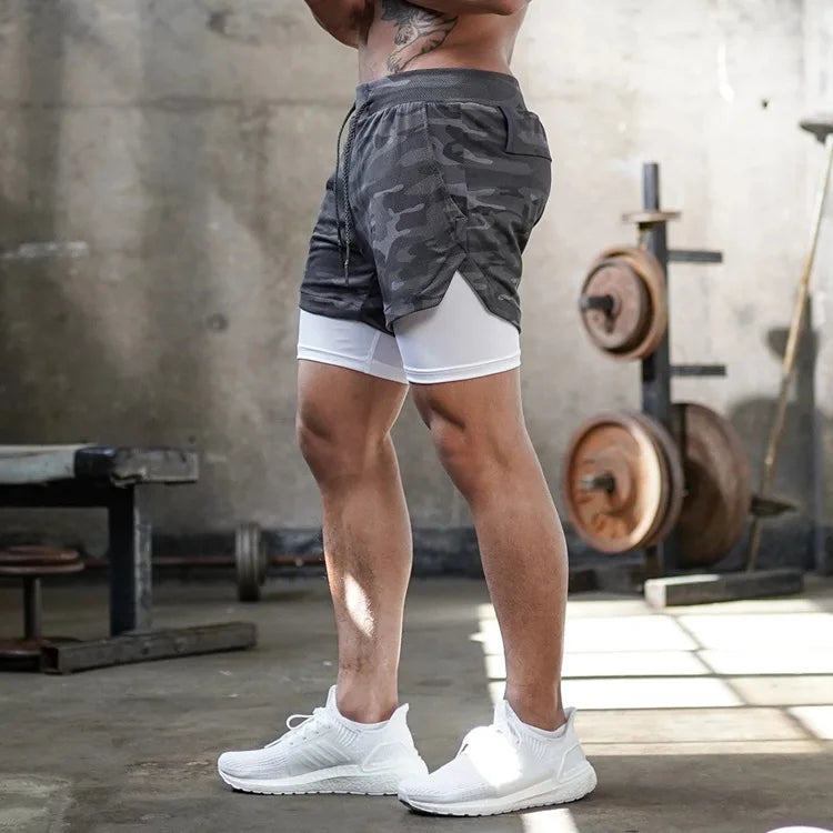 Men’s 2-in-1 Running Shorts | Quick-Dry Summer Gym & Training Shorts