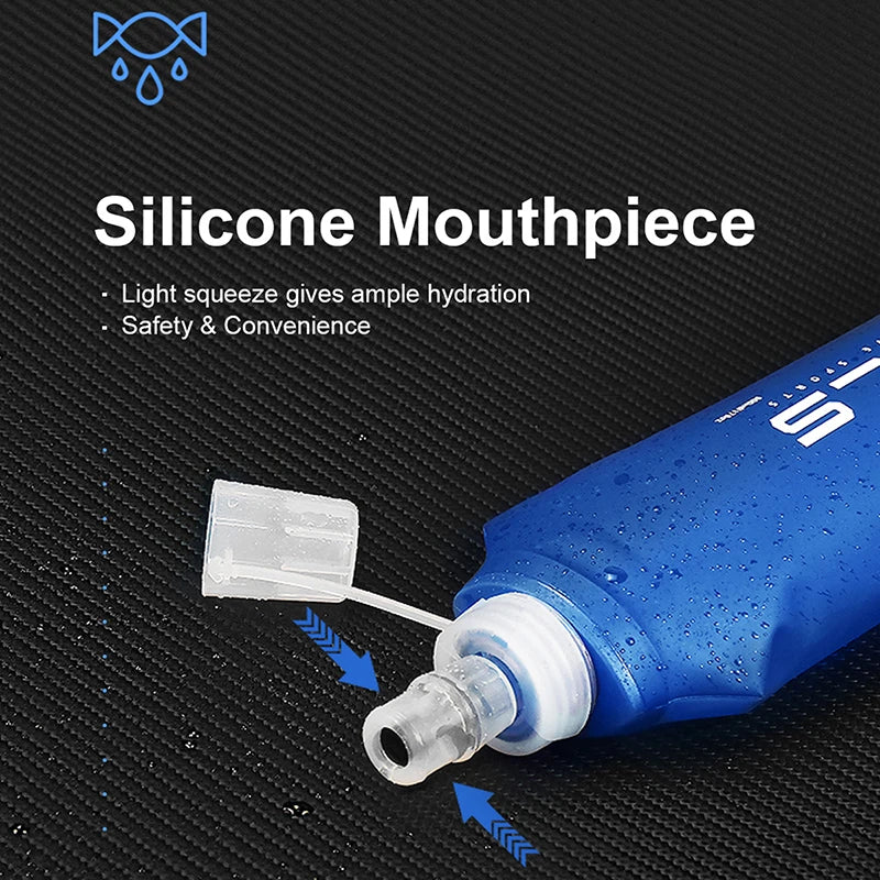Portable Collapsible Water Bottle | Silicone Bottle for Running, Camping & Outdoors