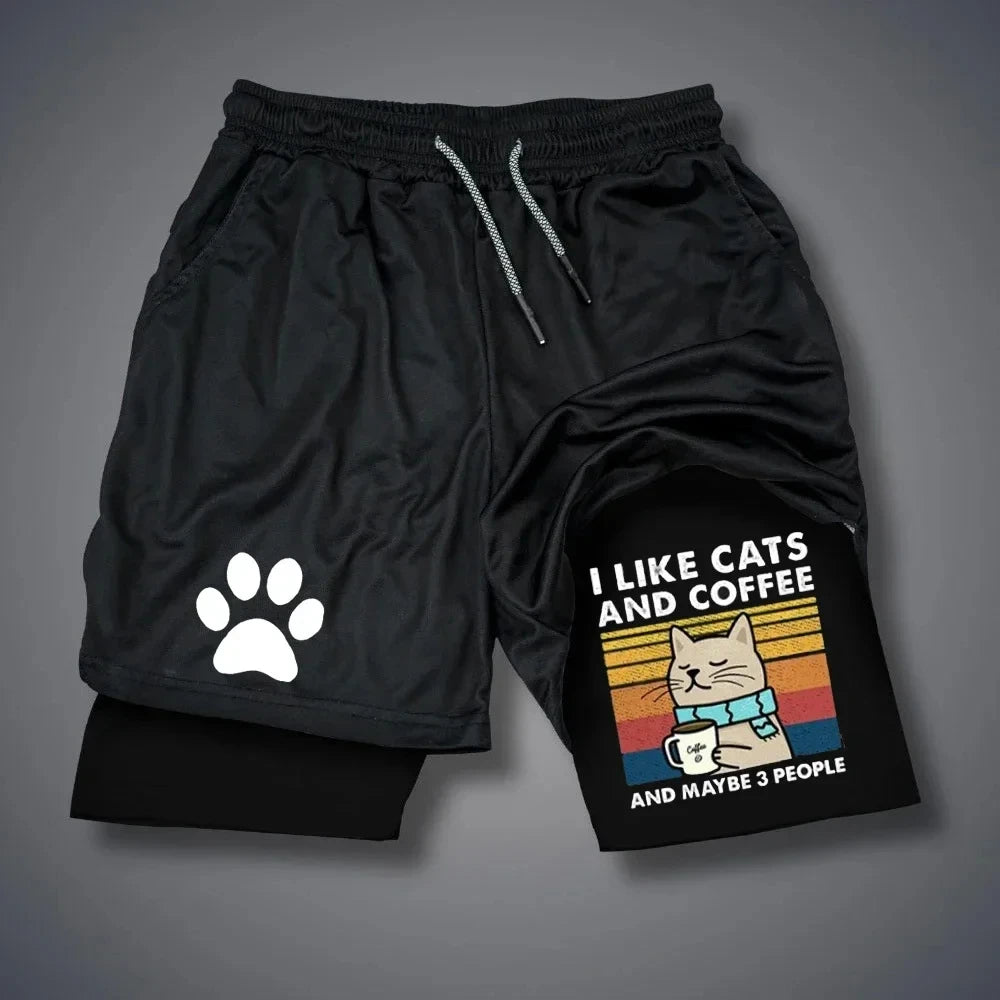 Men’s Running Shorts with Dog Print | Quick-Dry Animal Patterned Gym & Fitness Wear