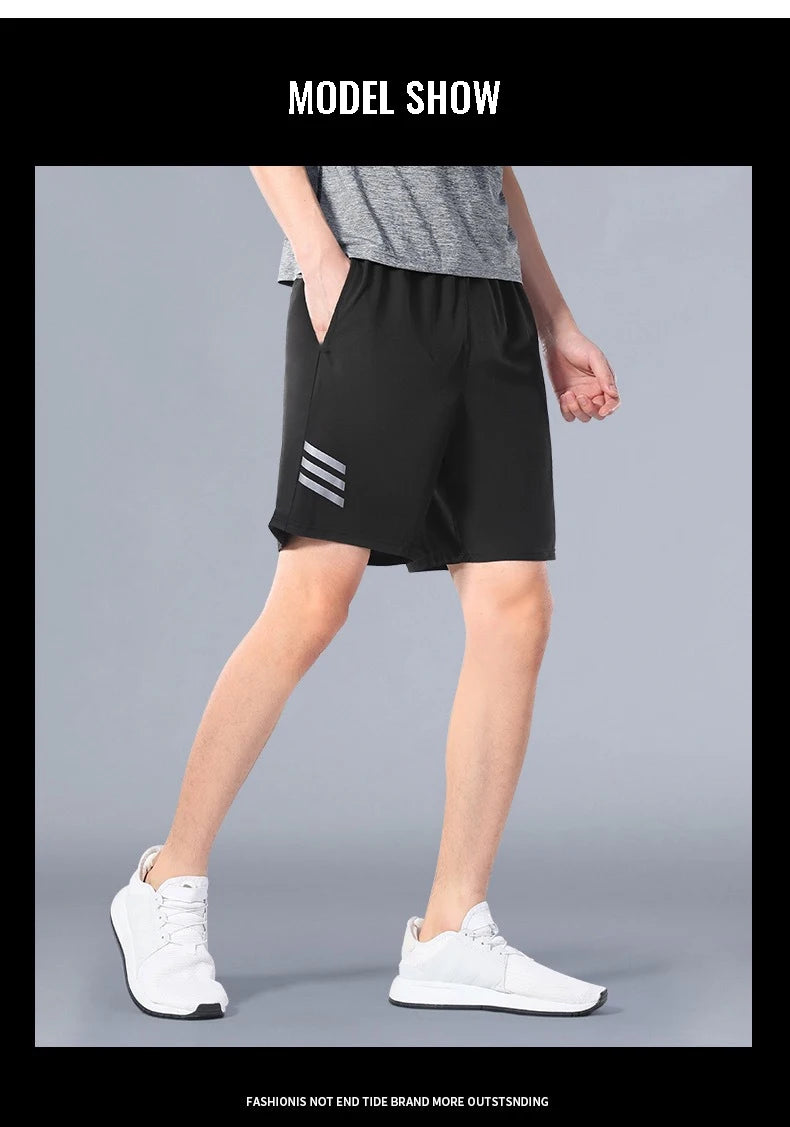 Men’s Running Shorts | Striped Loose Fit Gym & Basketball Training Shorts
