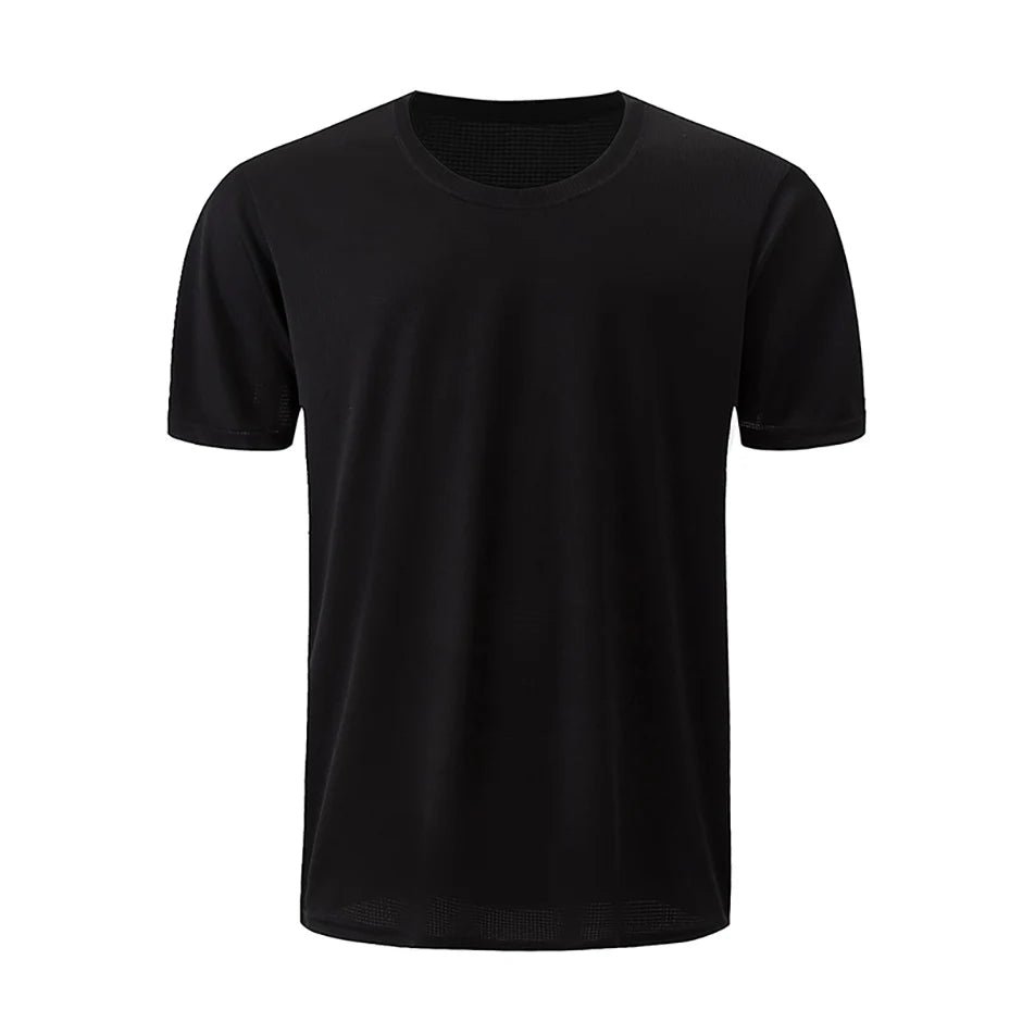 Men’s Solid Color Waffle Sports Shirt | Short Sleeve Running & Training Top