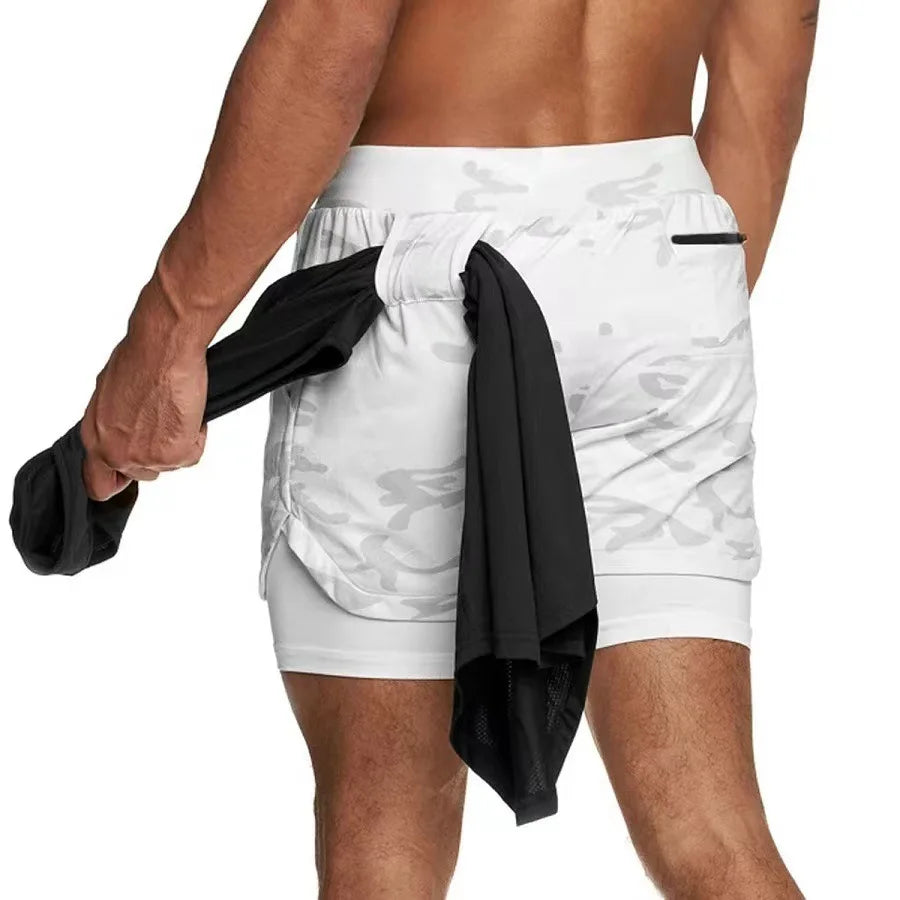 Men’s 2-in-1 Running Shorts | Quick-Dry Summer Gym & Training Shorts