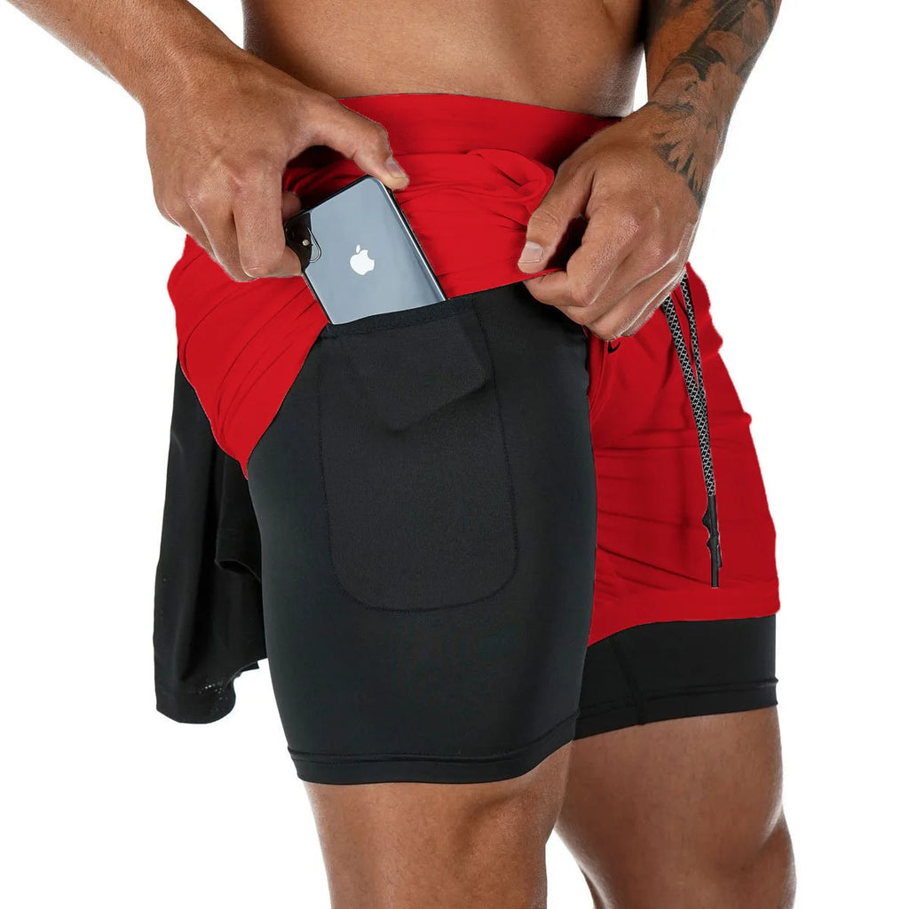 Men’s 2-in-1 Running Shorts | Quick-Dry Summer Gym & Training Shorts