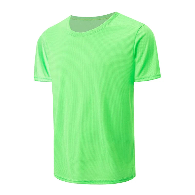 Men’s Solid Color Waffle Sports Shirt | Short Sleeve Running & Training Top