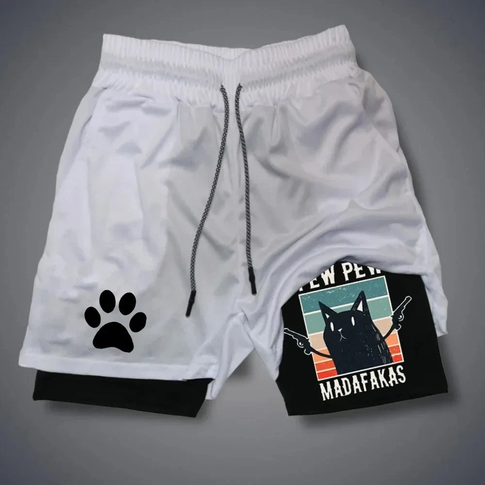 Men’s Running Shorts with Dog Print | Quick-Dry Animal Patterned Gym & Fitness Wear