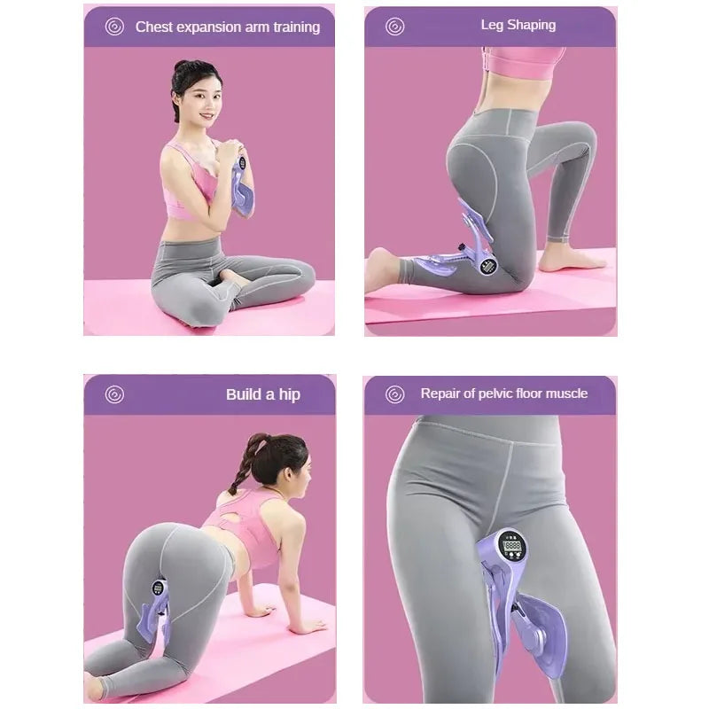 Digital Hip & Leg Trainer | Adjustable Pelvic Floor & Inner Thigh Strength Equipment
