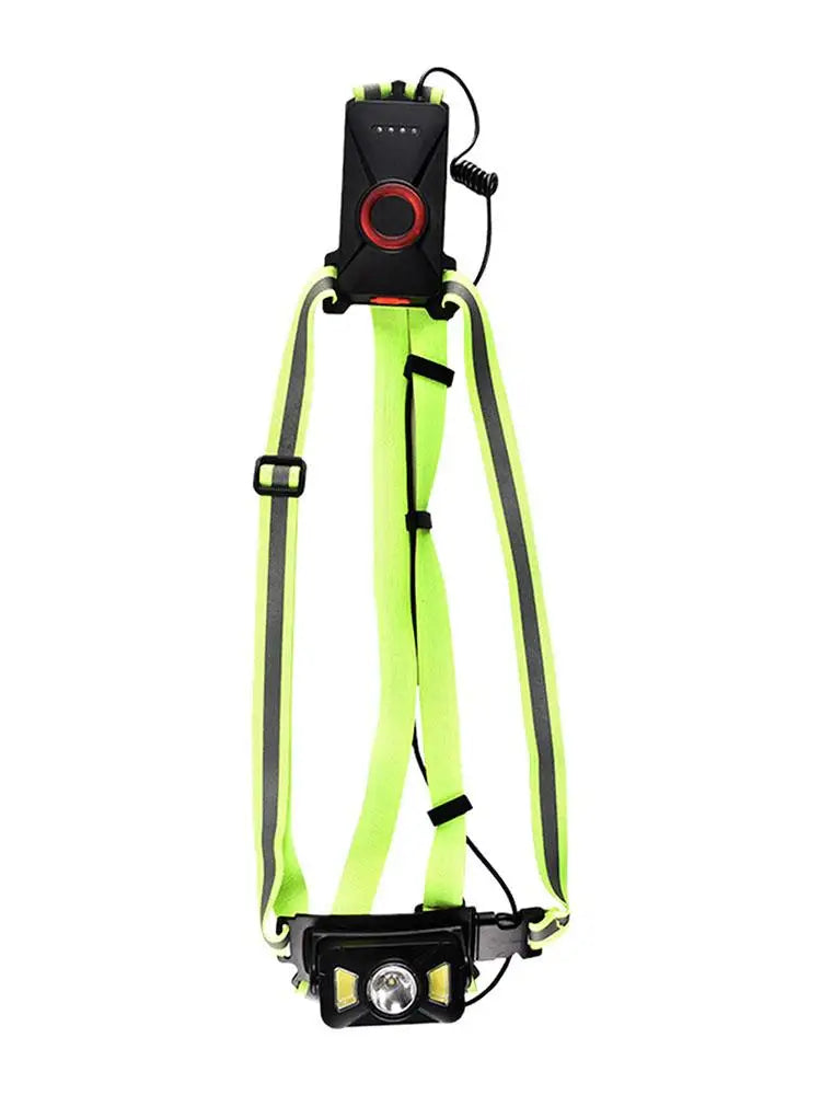 LED Running Vest with Rechargeable Battery | Ultra Bright Night Running Light, 65° Adjustable Beam