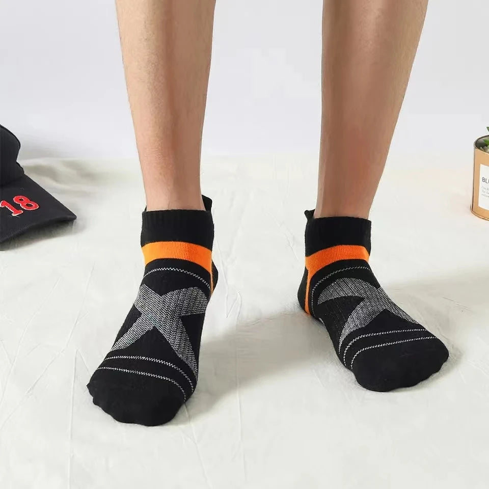 5-Pack Men’s Breathable Socks | Casual Cotton Ankle Socks for Running & Fitness