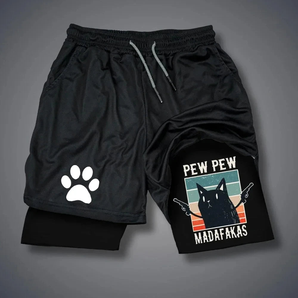 Men’s Running Shorts with Dog Print | Quick-Dry Animal Patterned Gym & Fitness Wear