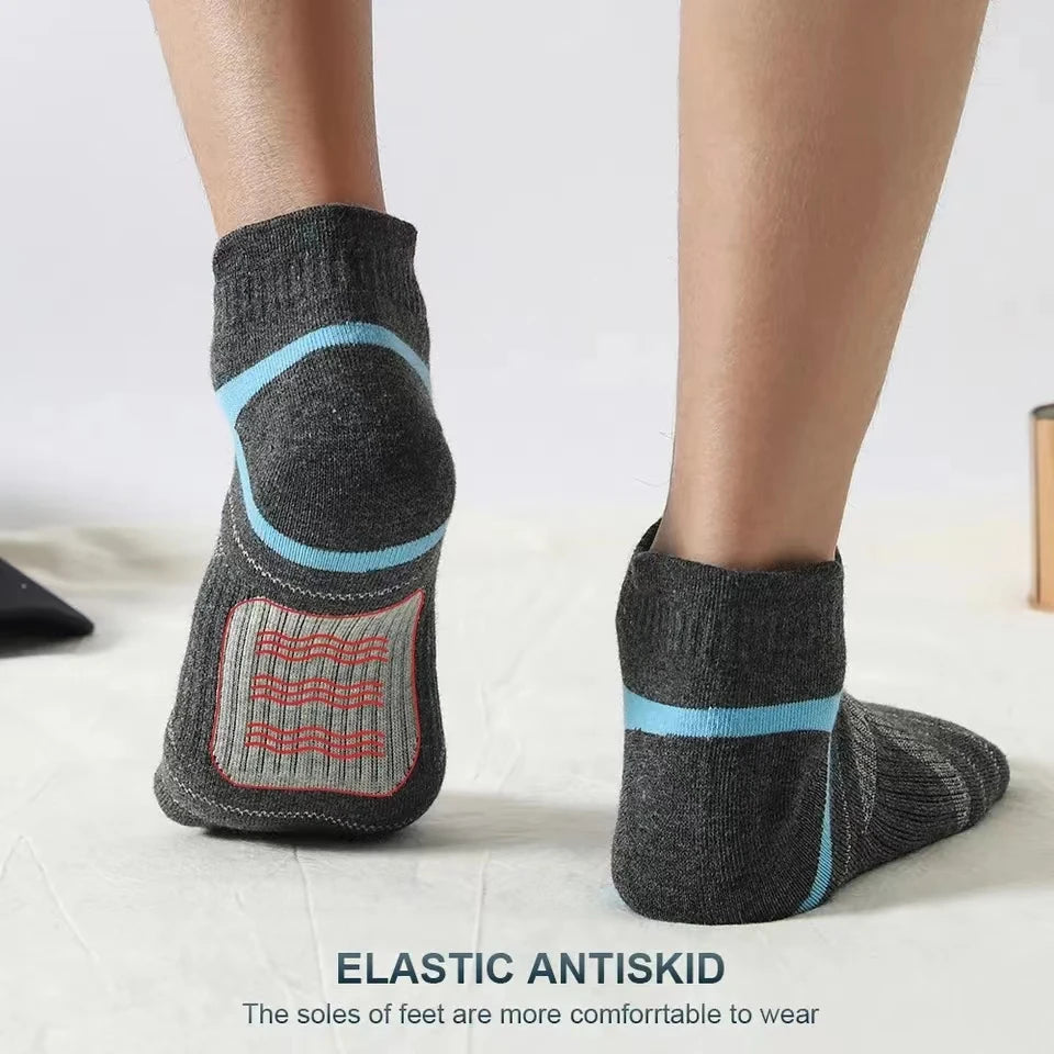 5-Pack Men’s Breathable Socks | Casual Cotton Ankle Socks for Running & Fitness