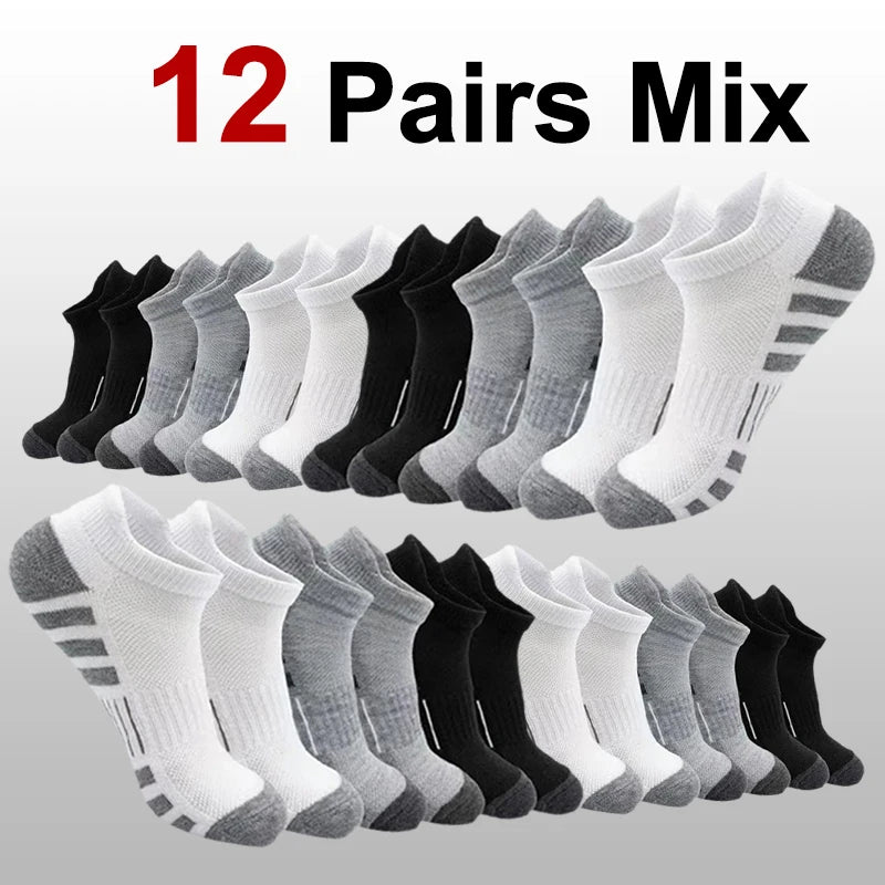 Athletic Socks Multipack | Black, White & Grey Breathable Unisex Sports Socks