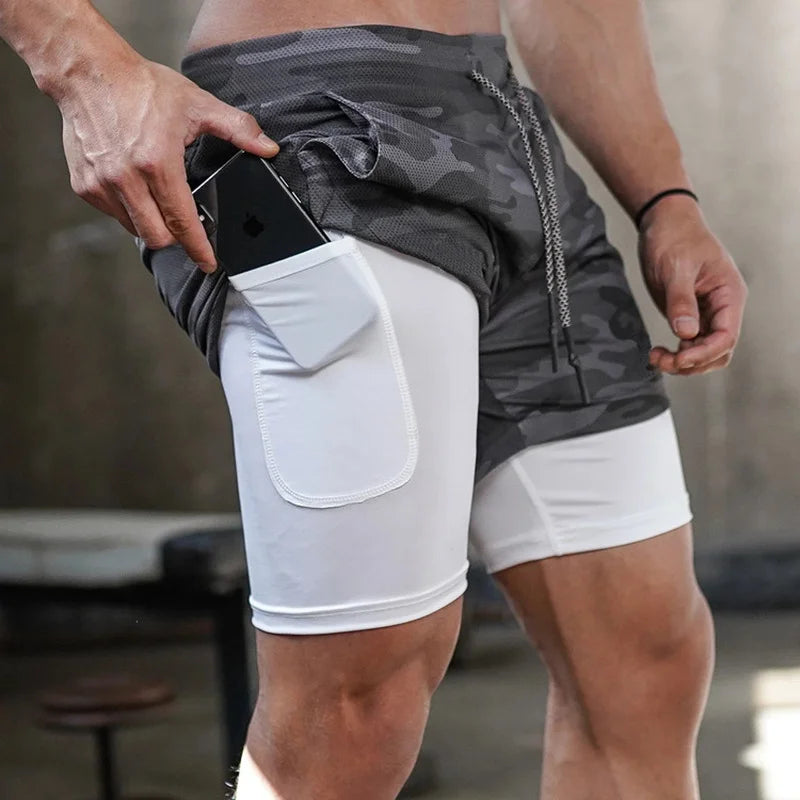 Men’s 2-in-1 Running Shorts | Quick-Dry Summer Gym & Training Shorts