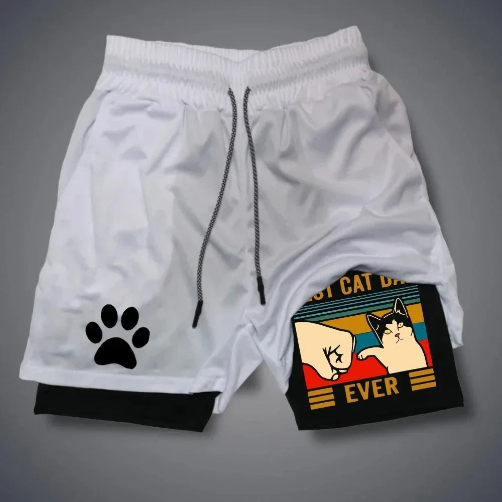 Men’s Running Shorts with Dog Print | Quick-Dry Animal Patterned Gym & Fitness Wear