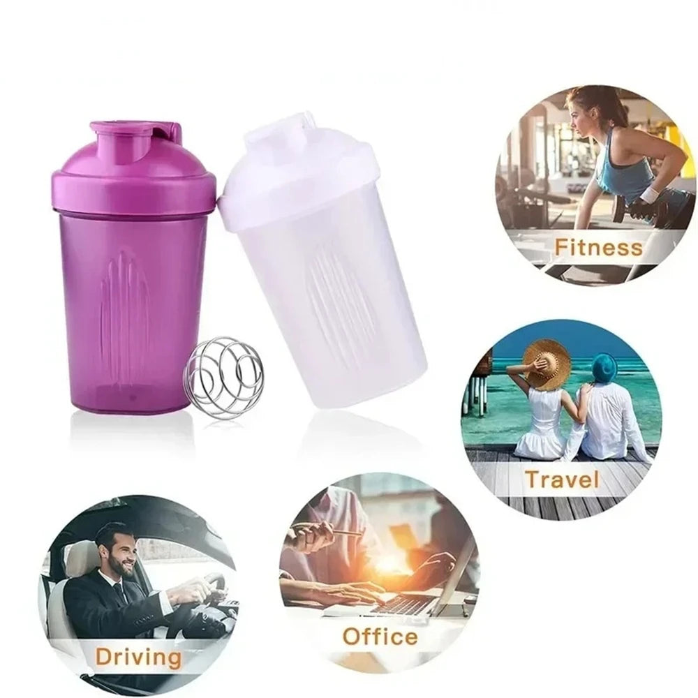 400ml Shaker Bottle with Mixing Ball | Leak-Proof Fitness & Protein Shake Cup