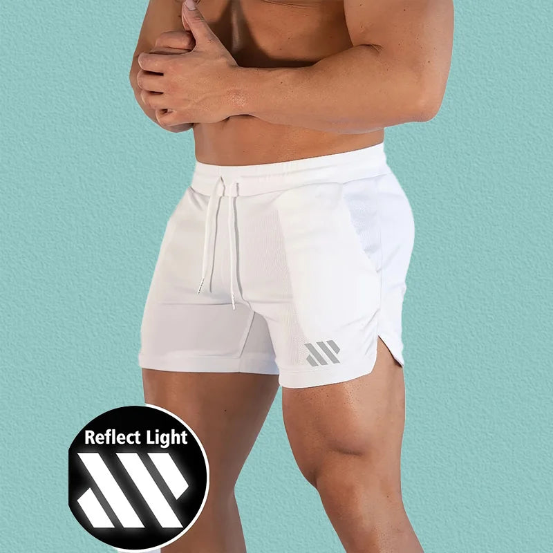 Men’s Reflective Running Shorts | Lightweight Summer Fitness Shorts