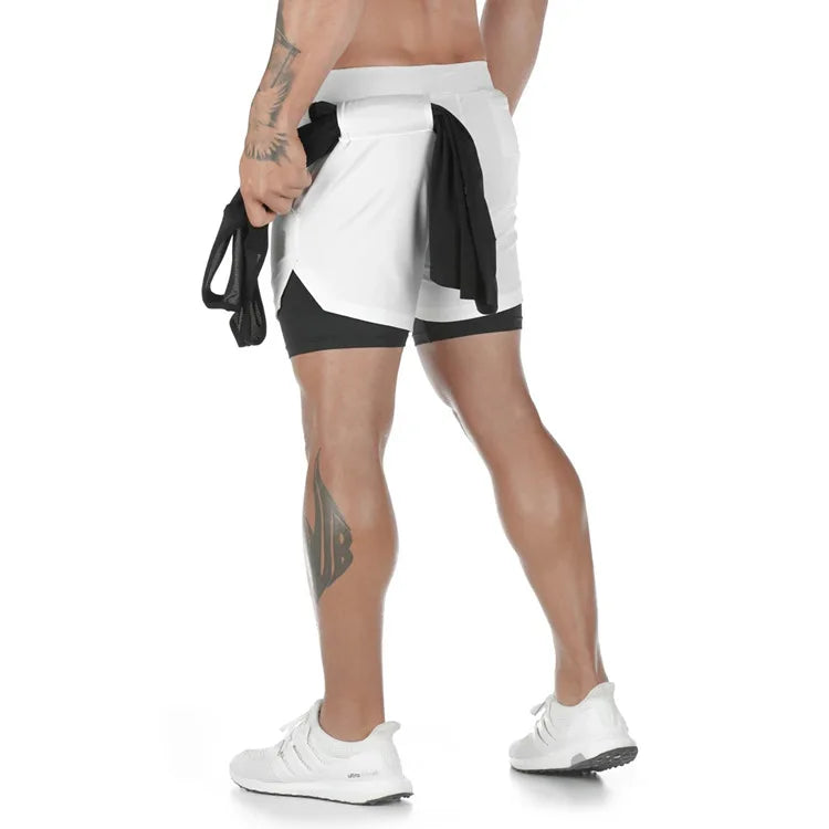 Men’s 2-in-1 Running Shorts | Quick-Dry Summer Gym & Training Shorts