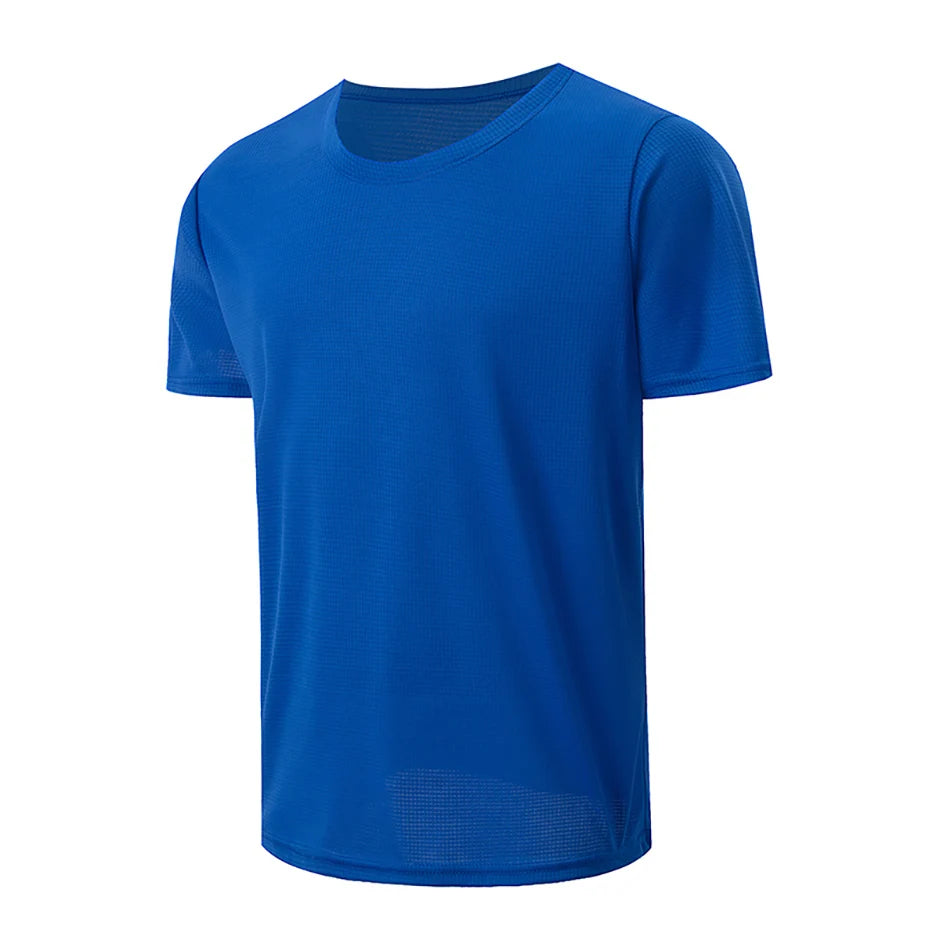 Men’s Solid Color Waffle Sports Shirt | Short Sleeve Running & Training Top
