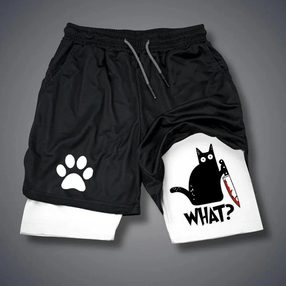 Men’s Running Shorts with Dog Print | Quick-Dry Animal Patterned Gym & Fitness Wear