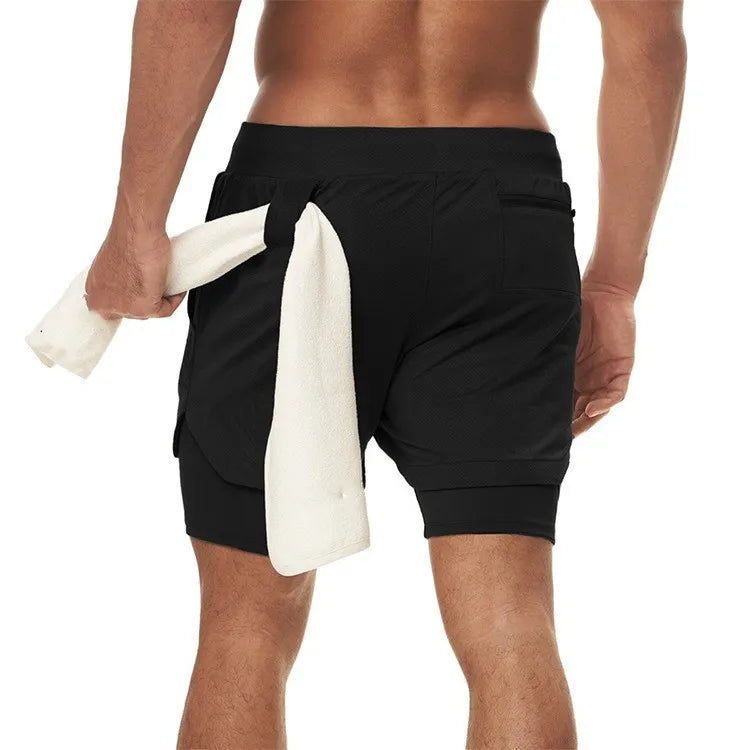 Men’s 2-in-1 Running Shorts | Quick-Dry Summer Gym & Training Shorts