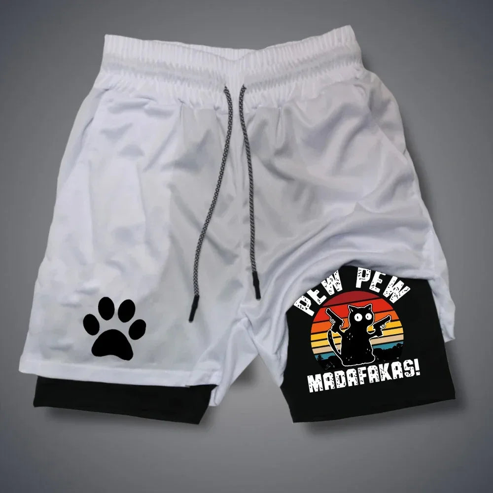 Men’s Running Shorts with Dog Print | Quick-Dry Animal Patterned Gym & Fitness Wear
