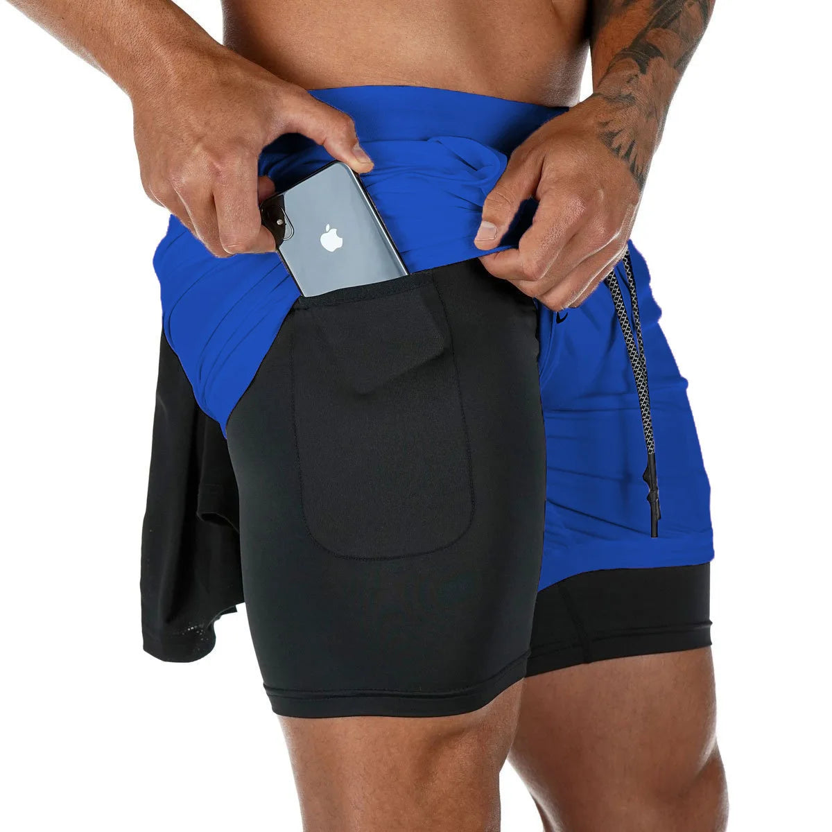 Men’s 2-in-1 Running Shorts | Quick-Dry Summer Gym & Training Shorts