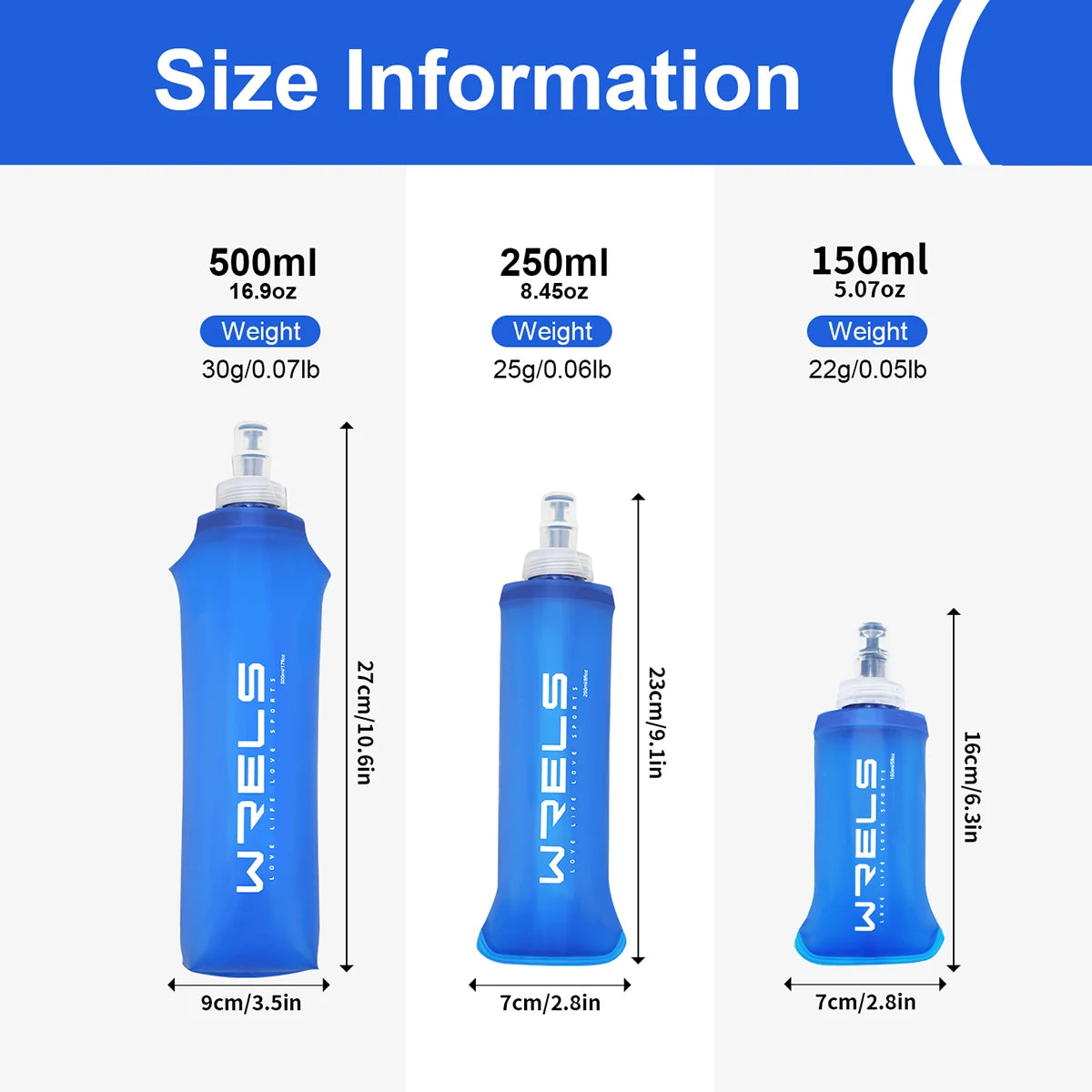 Portable Collapsible Water Bottle | Silicone Bottle for Running, Camping & Outdoors