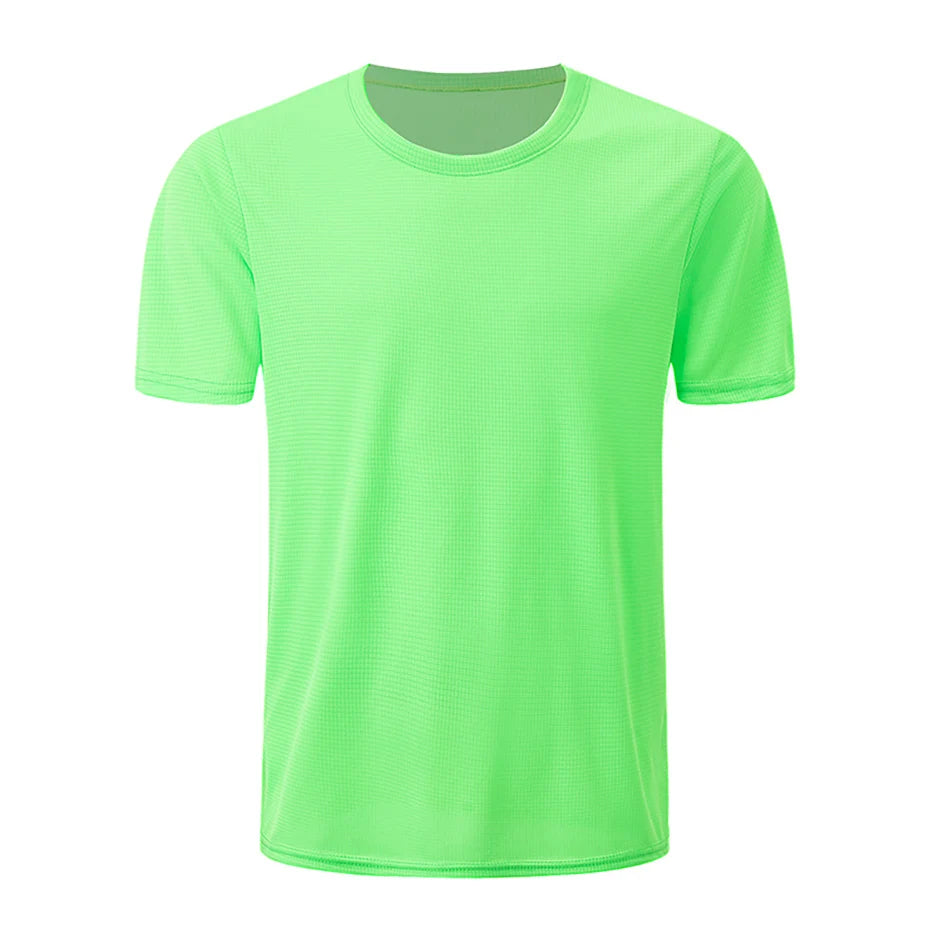 Men’s Solid Color Waffle Sports Shirt | Short Sleeve Running & Training Top
