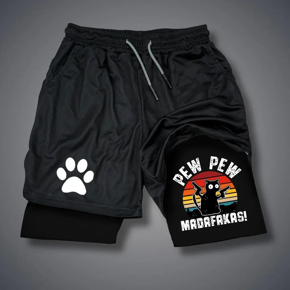 Men’s Running Shorts with Dog Print | Quick-Dry Animal Patterned Gym & Fitness Wear