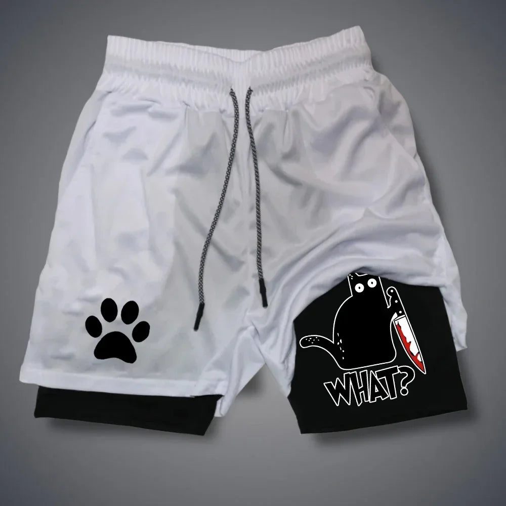 Men’s Running Shorts with Dog Print | Quick-Dry Animal Patterned Gym & Fitness Wear
