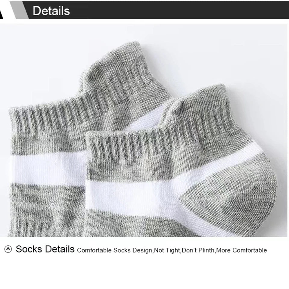 5-Pack Men’s Breathable Socks | Casual Cotton Ankle Socks for Running & Fitness