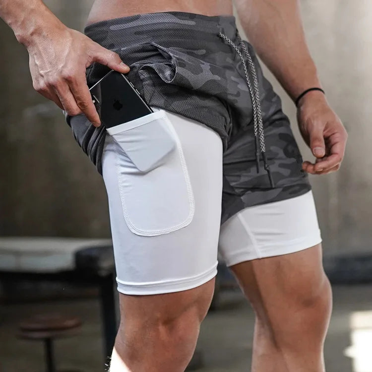 Men’s 2-in-1 Running Shorts | Quick-Dry Summer Gym & Training Shorts