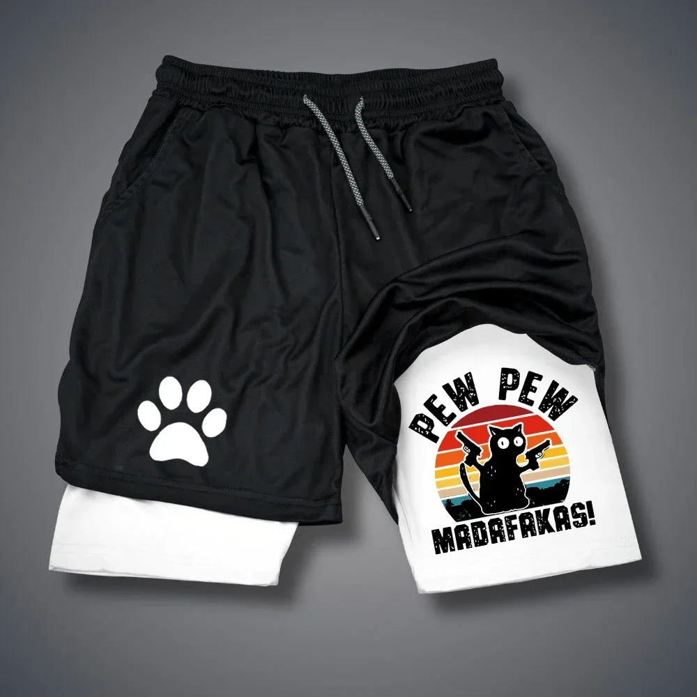 Men’s Running Shorts with Dog Print | Quick-Dry Animal Patterned Gym & Fitness Wear