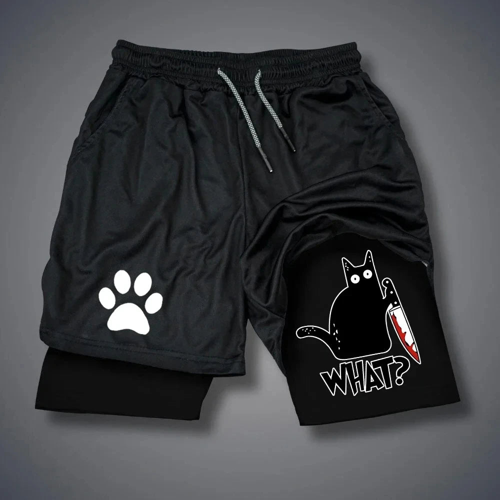 Men’s Running Shorts with Dog Print | Quick-Dry Animal Patterned Gym & Fitness Wear