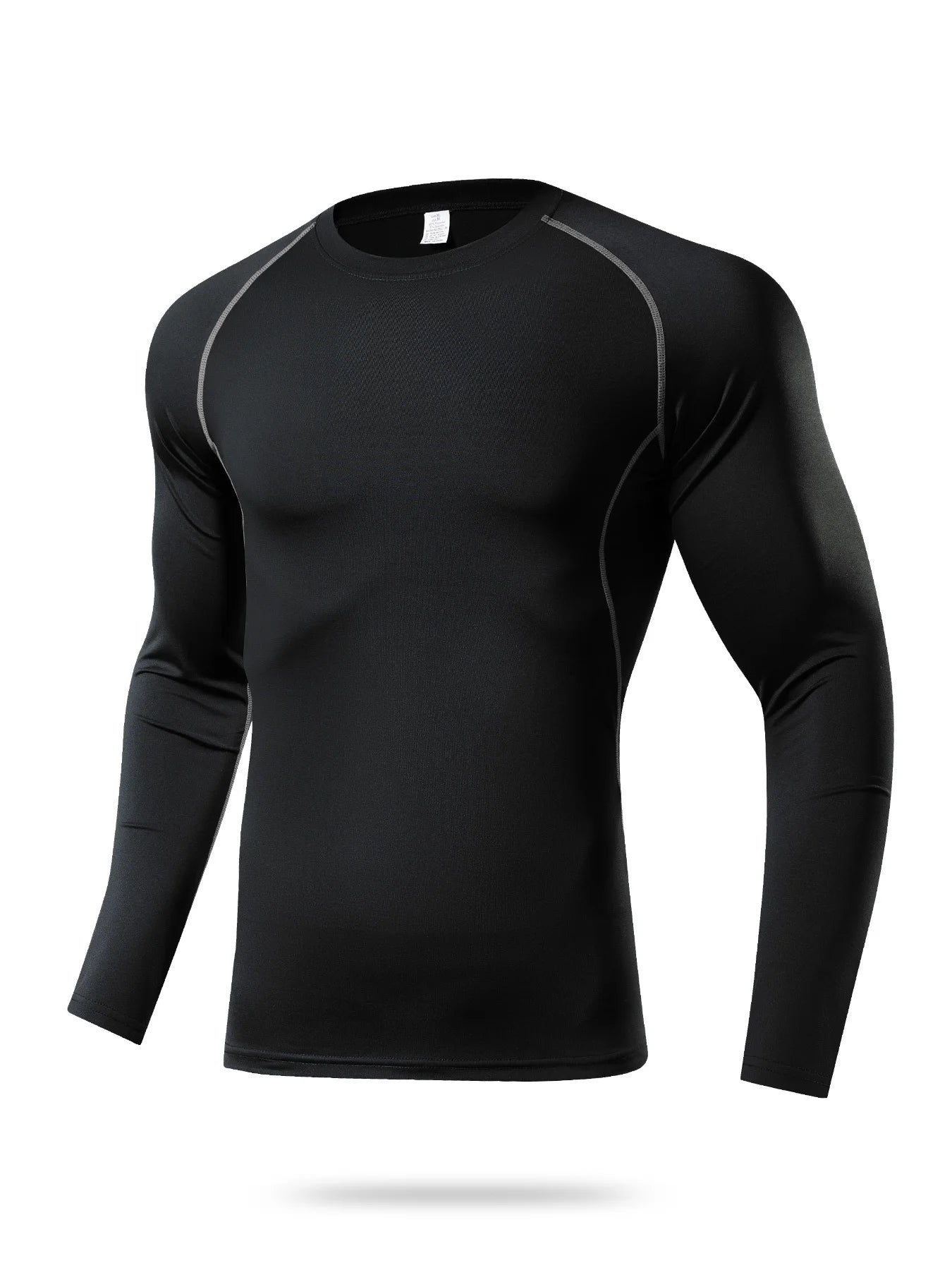 Men’s Fitness Long Sleeve Sweatshirt | Tight Round Neck Gym & Jogging Top