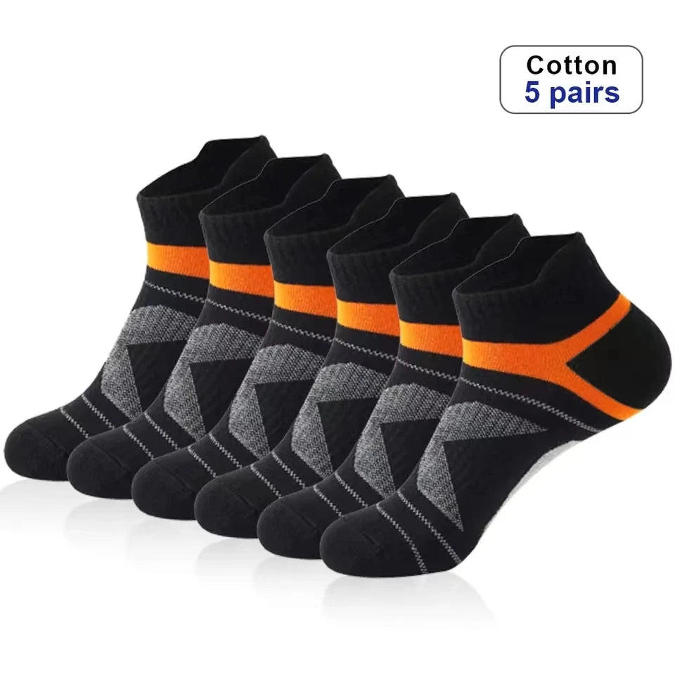5-Pack Men’s Breathable Socks | Casual Cotton Ankle Socks for Running & Fitness